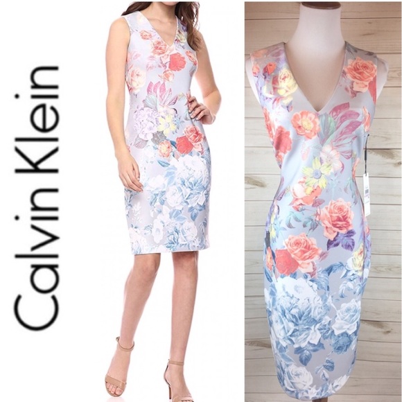 Calvin Klein Dresses & Skirts - Calvin Klein Floral Sheath Dress
